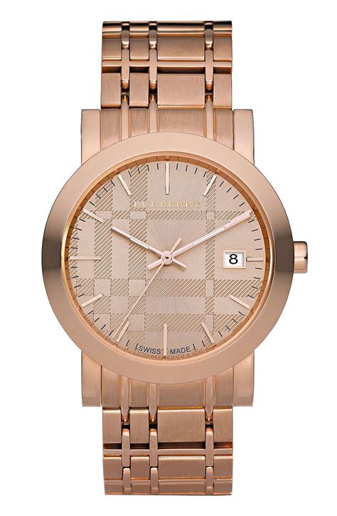 nordstrom burberry watch rose gold|womens+rose+gold+watches .